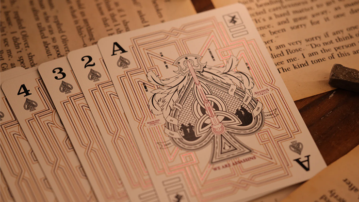 Assassin's Creed Legacy Version 2 Garnet (Hidden Blade Black) Playing Cards