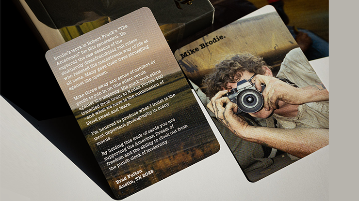 MIKE BRODIE APOJP PHOTOGRAPHIC PLAYING CARDS