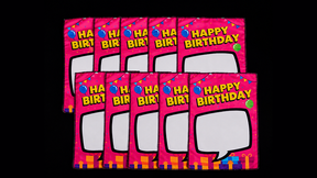Birthday Silk Surprise REFILL (10 Silks) | PlayTime Magic DEFMA (Pink)