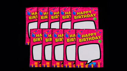 Birthday Silk Surprise REFILL (10 Silks) | PlayTime Magic DEFMA (Pink)