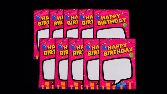 Birthday Silk Surprise REFILL (10 Silks) | PlayTime Magic DEFMA (Pink)
