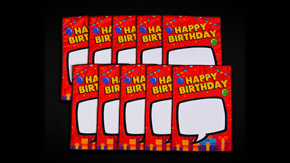 Birthday Silk Surprise REFILL (10 Silks) | PlayTime Magic DEFMA (Orange)
