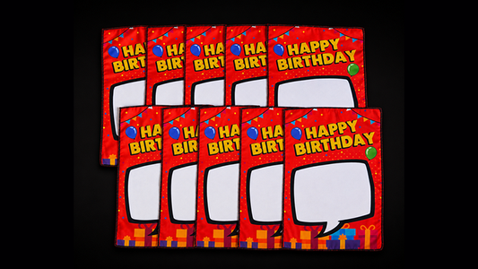 Birthday Silk Surprise REFILL (10 Silks) | PlayTime Magic DEFMA (Orange)