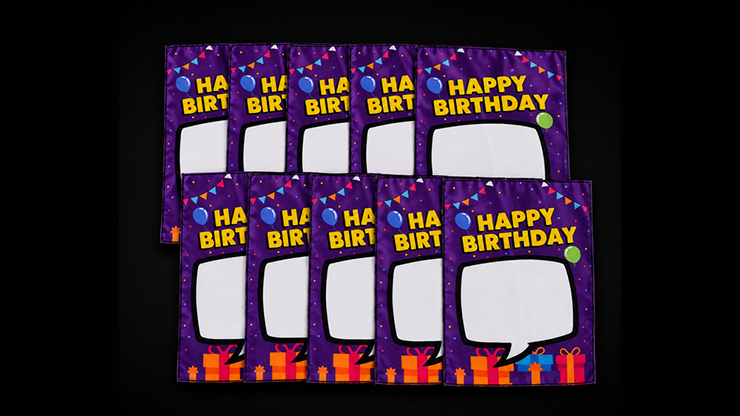Birthday Silk Surprise REFILL (10 Silks) | PlayTime Magic DEFMA (Purple)