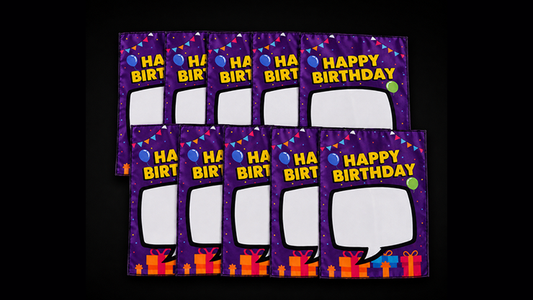 Birthday Silk Surprise REFILL (10 Silks) | PlayTime Magic DEFMA (Purple)