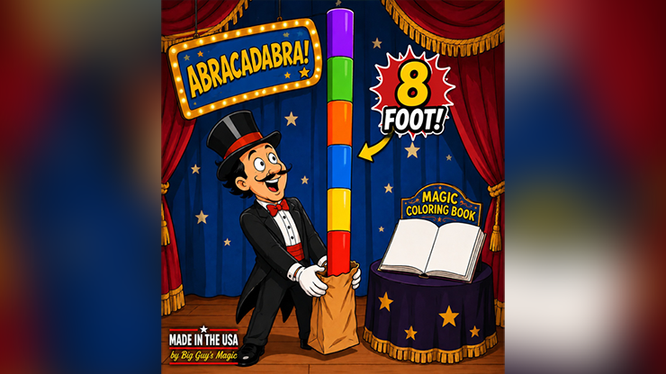 8 Foot Appearing Multi-Color Pole | Big Guy's Magic - Coloring Book Kicker Finale