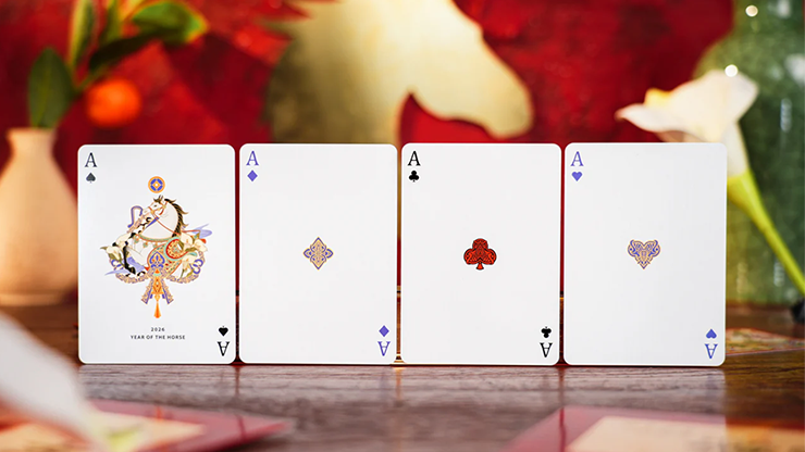 Year of the Horse (Red) Playing Cards | TCC Fashion