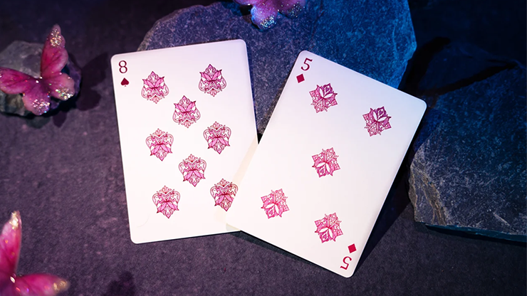 Morpho V2 (Pearl / Pink) Playing Cards | TCC Fashion