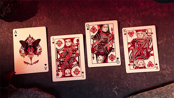 Morpho V2 (Carmine) Playing Cards | TCC Fashion