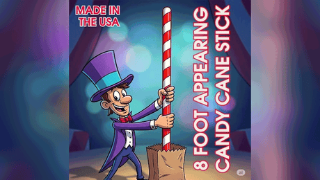 Appearing Candy Cane Red & White - 8 Foot | Big Guys Magic