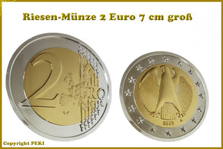 Riesenmünze 2 Euro