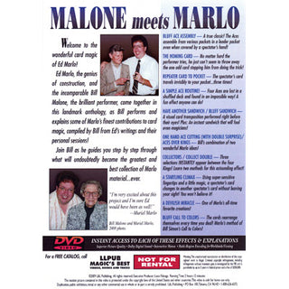 Malone Meets Marlo #1 | Bill Malone - DVD