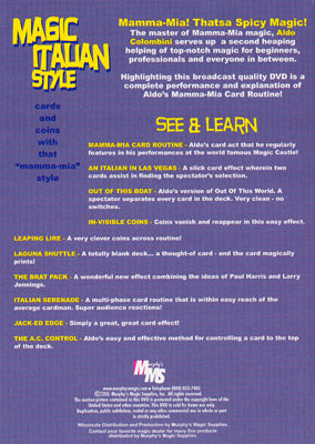 Magic Italian Style | Aldo Colombini - DVD