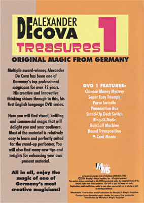 Treasures Vol 1 | Alexander DeCova - DVD