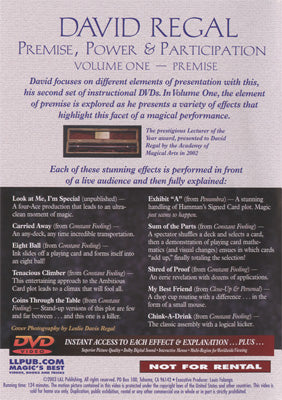 Premise Power & Participation Vol. 1 | David Regal and L & L Publishing - DVD