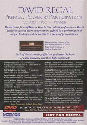 Premise Power & Participation Vol. 3 | David Regal and L & L Publishing - DVD