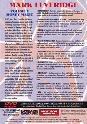 Magic Of Mark Leveridge Vol.1 Money Magic | Mark Leveridge - DVD