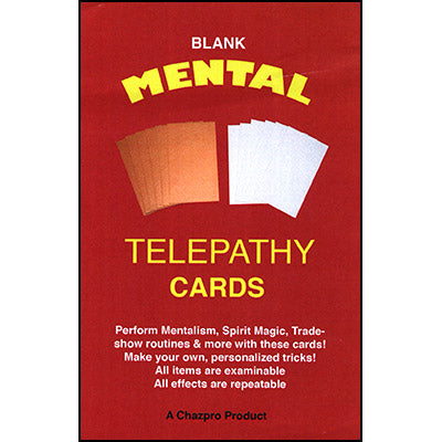 Mental Telepathy Cards (BLANK) | Chazpro Magic 