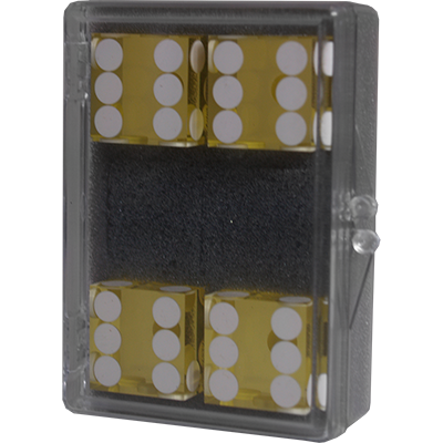 Dice 4-pack Gold Near-precision 19mm (casino)