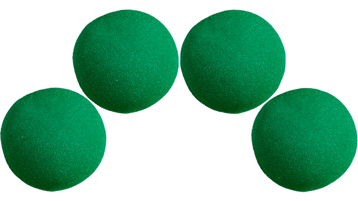 3.8cm High Density Ultra Soft Sponge Ball (green) 4 pieces | Magic by Gosh