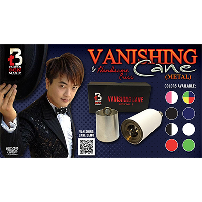 Vanishing Cane (Metal / Black) | Handsome Criss & Taiwan Ben Magic