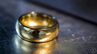 Ash and Ember Gold Curved Size 13 (2 Rings) | Zach Heath