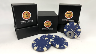 Magnetic Poker Chip Blue plus 3 regular chips (PK003B) | Tango Magic