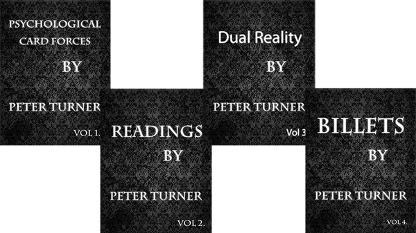 4 Volume Set (Reading, Billets, Dual Reality, Psychological Playing Card Forces) | Peter Turner - (Download)