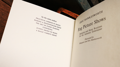 Rag Picture Shows (Limited/Out of Print) | Eric Hawkesworth
