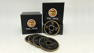 Dollar Size Shell Chinese Coin, Black (CH024) | Tango Magic