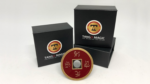 Dollar Size Chinese Coin, Red (CH032) | Tango Magic