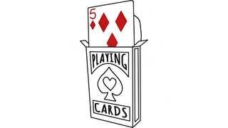 Cardiographic Lite RED CARD 5 of Diamonds Refill by Martin Lewis - Trick