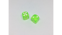 Dice Without Two CLEAR GREEN (2 Dice Set) | Nahuel Olivera Magic & Aton Games