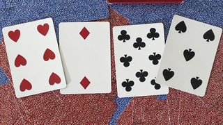 Limited Late 19th Century Square Faro Gilded (Blue) Playing Cards