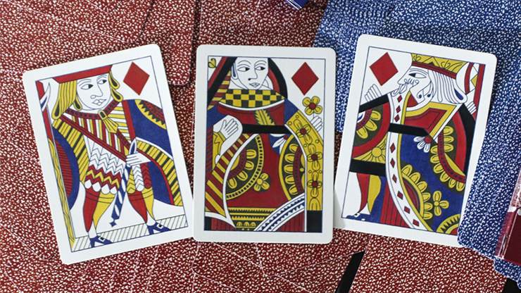 Limited Late 19th Century Square Faro Gilded (Blue) Playing Cards