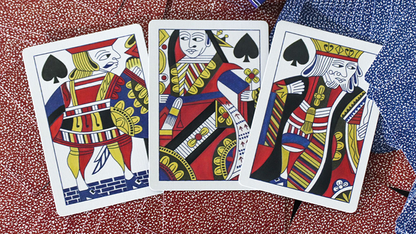 Limited Late 19th Century Square Faro Gilded (Blue) Playing Cards