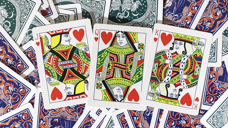Limited Edition Ye Witches' Silver Gilded Fortune Cards (2 Way Back) (TEAL BOX)