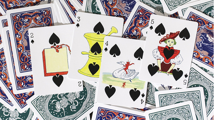 Limited Edition Ye Witches' Silver Gilded Fortune Cards (2 Way Back) (TEAL BOX)
