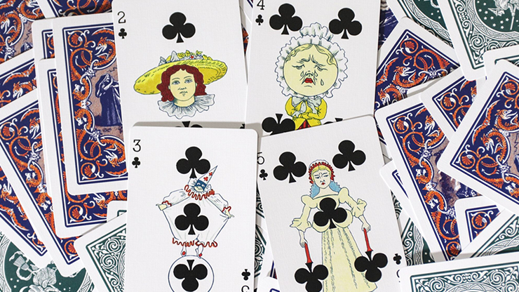 Limited Edition Ye Witches' Silver Gilded Fortune Cards (2 Way Back) (TEAL BOX)