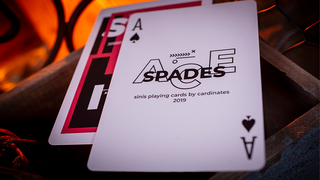 Sinis (Raspberry and Black) Playing Cards | Marc Ventosa