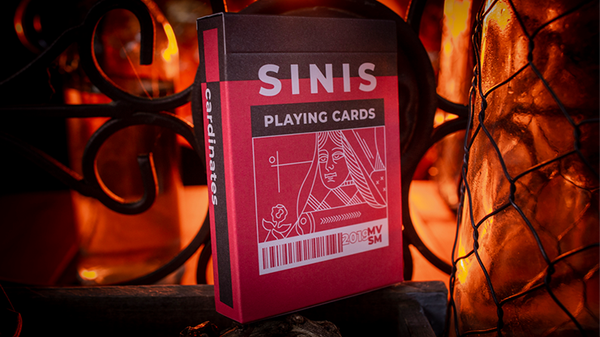 Sinis (Raspberry and Black) Playing Cards | Marc Ventosa