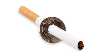 Cigarette Thru Quarter (One Sided) | Eagle Coins