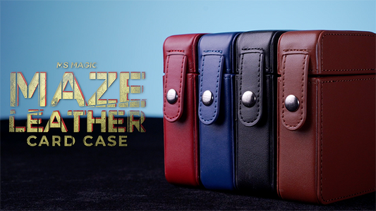 MAZE Leather Card Case (Blue) | Bond Lee