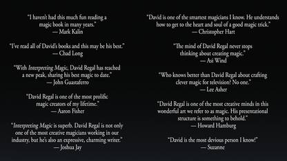 Interpreting Magic | David Regal
