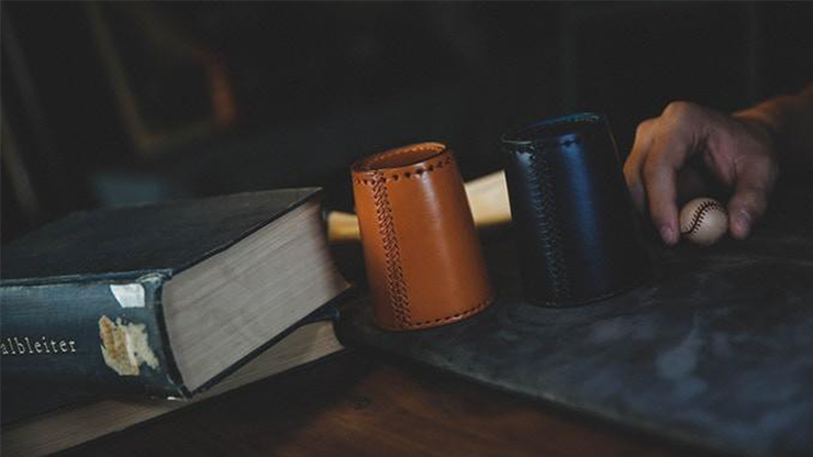 Leather Chop Cup with Balls (Brown) | TCC