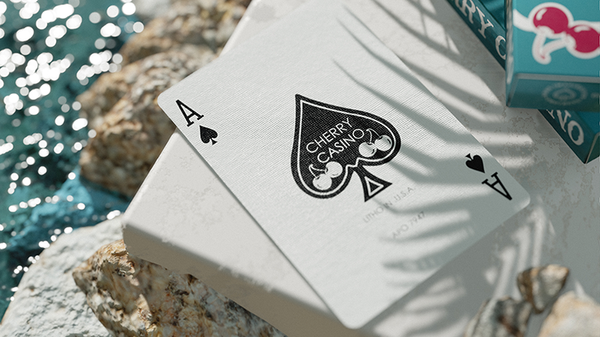 Cherry Casino (Tropicana Teal) Playing Cards | Pure Imagination Projects