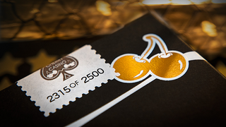 Limited Edition Cherry Casino (Monte Carlo Black and Gold) Numbered Seals Playing Cards | Pure Imagination Projects