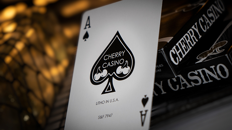 Limited Edition Cherry Casino (Monte Carlo Black and Gold) Numbered Seals Playing Cards | Pure Imagination Projects 