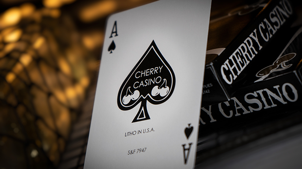 Limited Edition Cherry Casino (Monte Carlo Black and Gold) Numbered Seals Playing Cards | Pure Imagination Projects