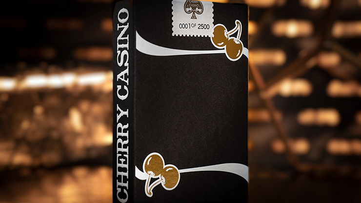 Limited Edition Cherry Casino (Monte Carlo Black and Gold) Numbered Seals Playing Cards | Pure Imagination Projects 
